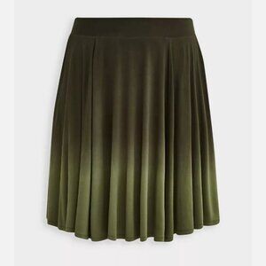 Torrid Tiered Circle Skirt - Jersey Dip Dye Green